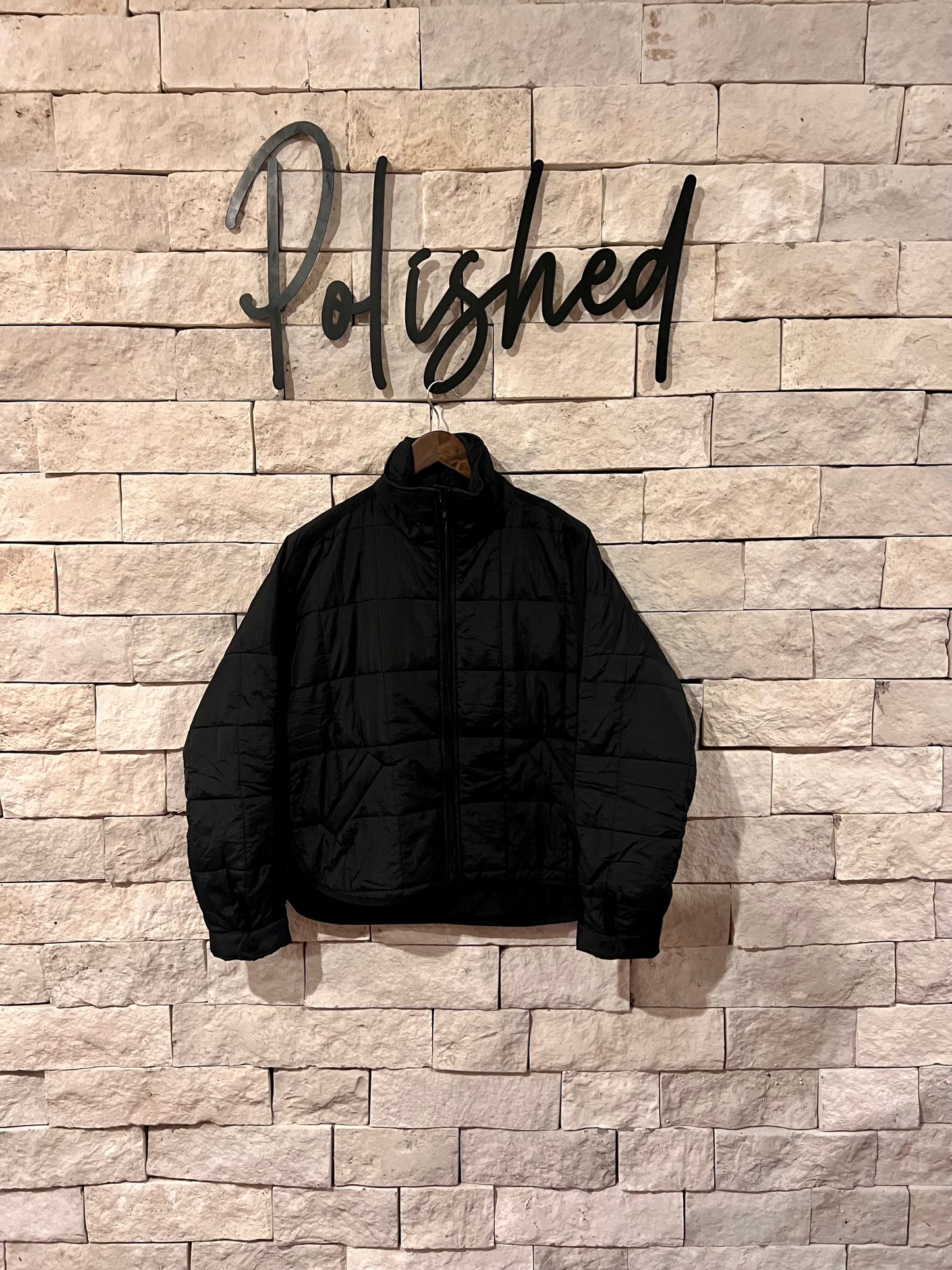 Bonfire Black Quilted Jacket
