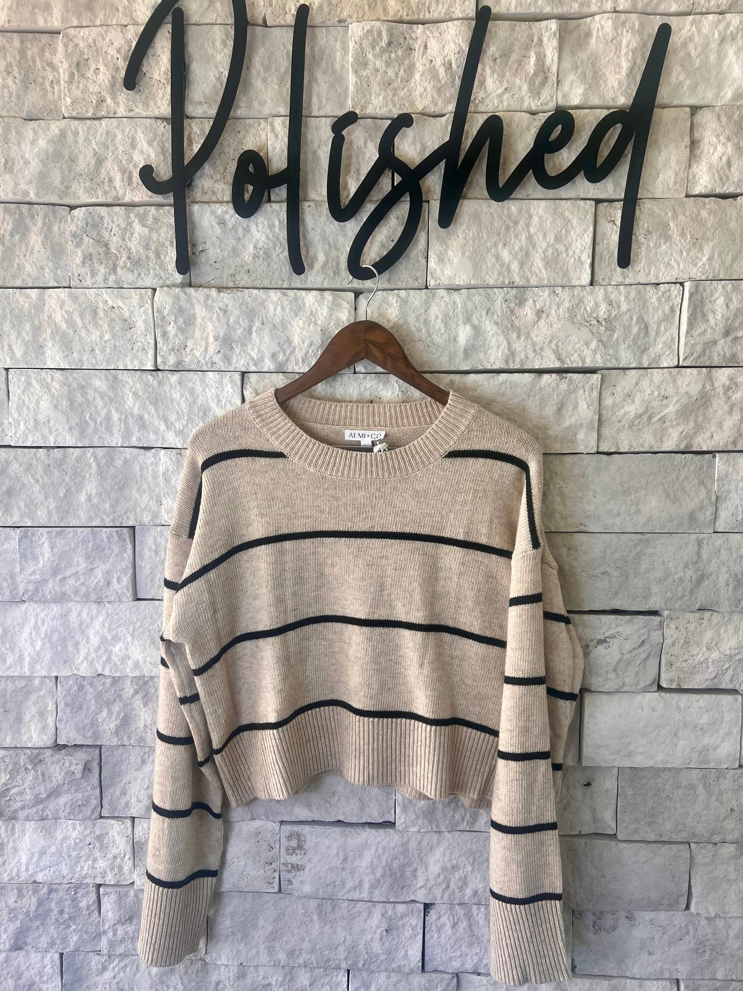 Onyx Striped Sweater