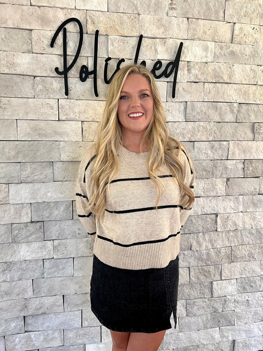 Onyx Striped Sweater