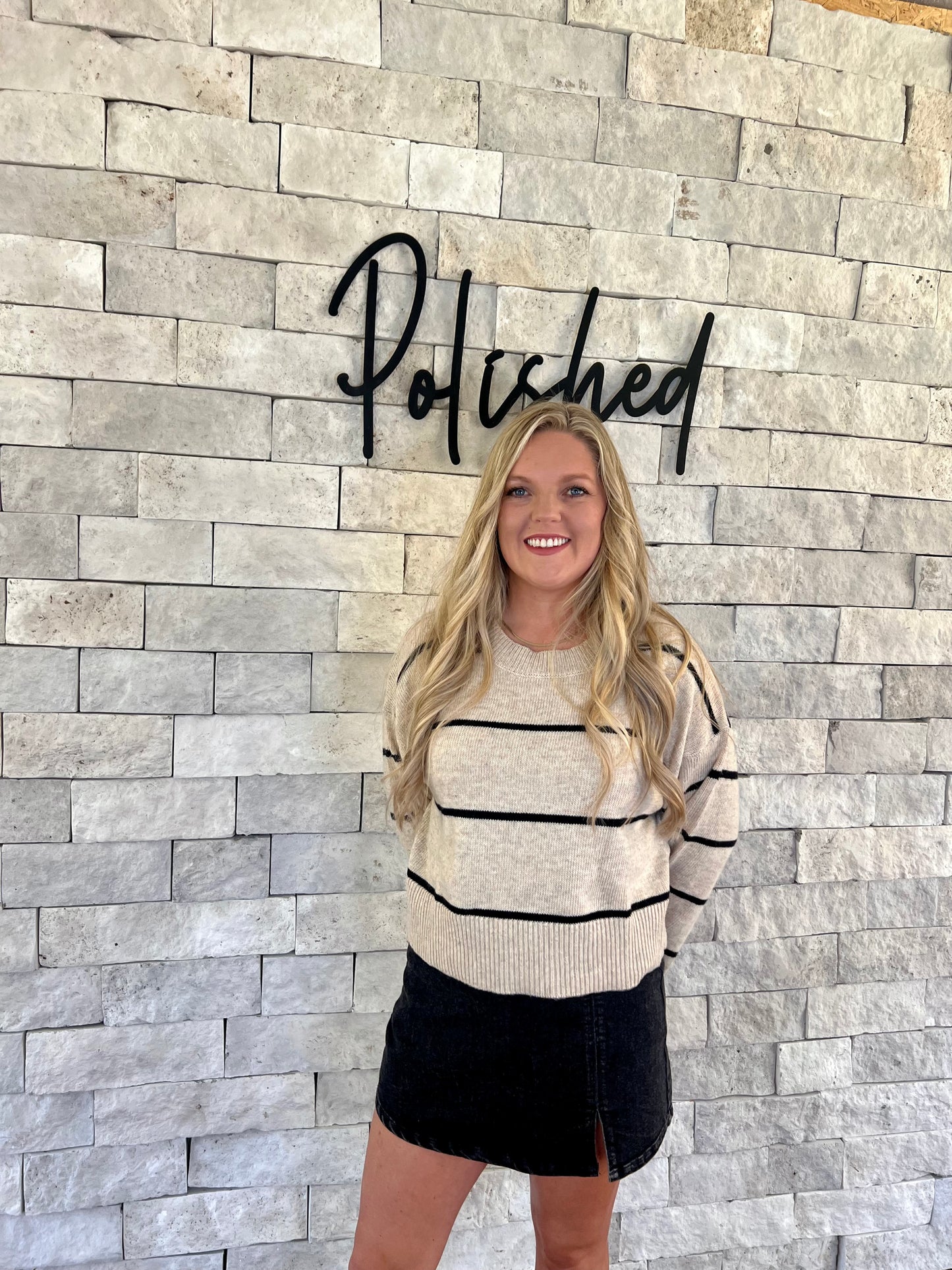 Onyx Striped Sweater