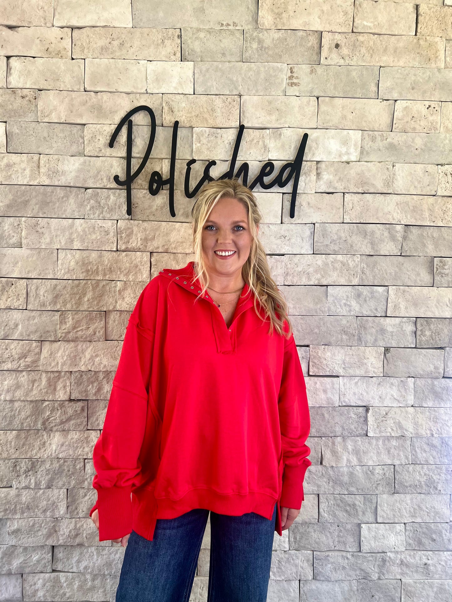 Fireside Henley Sweatshirt